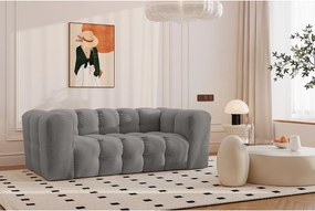 Sofa dwuosobowa BALOO, tkanina szenilowa, Szary