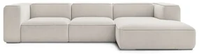 Beżowy narożnik z materiału bouclé (prawostronny) Zephyr – Bobochic Paris