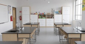 Zestaw mebli szkolnych do sekretariatu, klasy i pokoju nauczycielskiego Blox Base 19