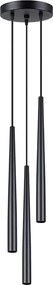 Lampa Wisząca Nowoczesny Bliss, Stal - 3 Źródło - L.19.5 X H.118 Cm - Czarny