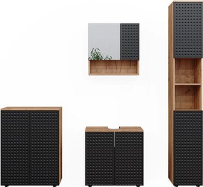 Zestaw mebli łazienkowych kropkowany antracyt 80x41x58.6 irma