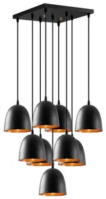 Żyrandol na linkach TATTOO 9xE27/40W/230V czarny