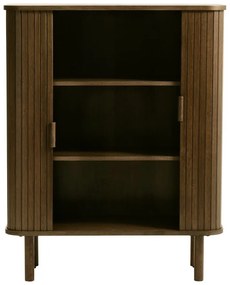 Brązowa szafka w dekorze dębu z drzwiami przesuwnymi 113x90 cm Cavo – Unique Furniture