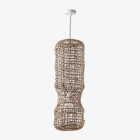 Lampa Sufitowa Wisząca Aleida Naturalny - Biała & Ø25 Cm - ↑75 Cm Aleida - Sklum