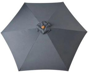 Ciemnoszary parasol ogrodowy ø 300 cm Wood – Rojaplast