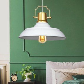 Lampa wisząca z metalowym kloszem ø 25 cm Tarsus – Opviq lights