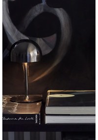 Ciemnoszara lampa stołowa LED ze zdalnym sterowaniem i metalowym kloszem (wysokość 22 cm) Tim – Sirius