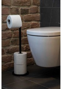 Czarny stalowy stojak na papier toaletowy – Wenko