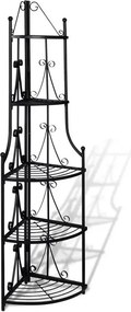Czarny metalowy kwietnik W2-T08
