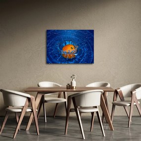 Obraz - pomarańcza w wodzie (70x50 cm)