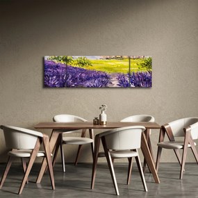 Obraz - Prowansja, Francja, malarstwo olejne (170x50 cm)