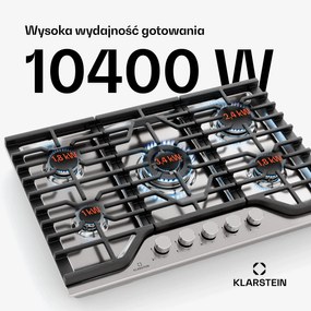 Klarstein Turbocast płyta gazowa, 5 palników