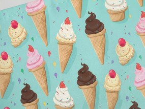 Składane leżak plażowy SAND ICE CREAM, kolorowy