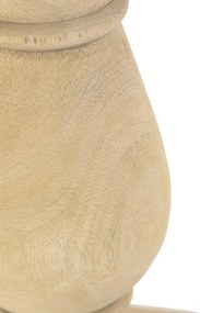 Stylowa lampa stołowa bez klosza drewno naturalne - Catnip