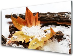 Szkło Dekoracyjne do Kuchni Złoty Liść Jesienny