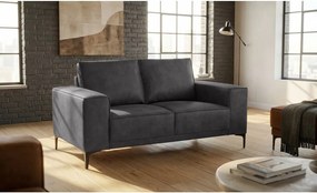 Antracytowa sofa z imitacji skóry 164 cm Copenhagen – Scandic
