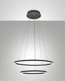 Lampa wisząca LED GIOTTO 52W czarna 3508-45-101 Fabas Luce