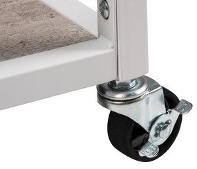 Wózek kuchenny RUSTICO, trójpoziomowy regał na kółkach z uchwytami na butelki i kieliszki - 80 x 89,5 x 40 cm, WENKO