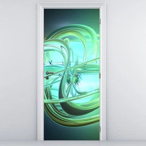 Fototapeta na drzwi - Zielona abstrakcja (95x205cm)