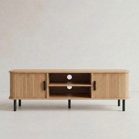 Szafka rtv ryflowana SCAVA, 140 x 40 x 46 cm