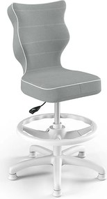 Obrotowe krzesło dla dzieci z podnóżkiem Petit White rozmiar 3 (119-142 cm)