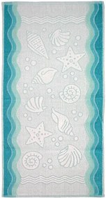 Ręcznik bawełniany Greno Flora Ocean 40x60 turkusowy GRENO
