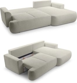 Narożnik VELO wolnostojący układ L strona Prawa z funkcją spania w tkaninie Coral 65