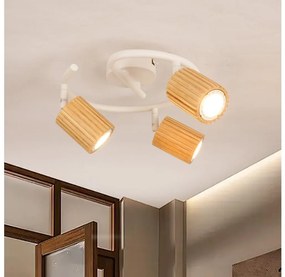 Brilagi - Oprawa punktowa MODERN WOOD 3xGU10/8W/230V kauczukowiec/biały