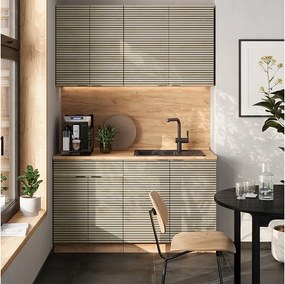 Pojedyncza kuchnia panel dębowy/dąb goldkraft 140x60x81.6 fame-line