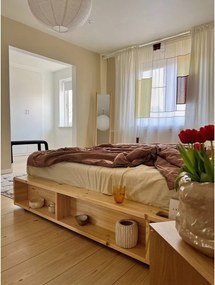 Łóżko dwuosobowe z drewna sosnowego ze stelażem 180x200 cm Ziggy – Karup Design