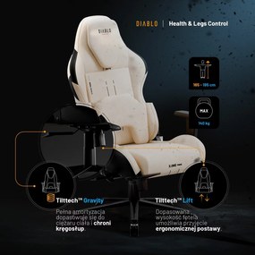 Fotel gamingowy materiałowy Diablo X-One Prime Normal Size, Desert Storm