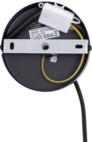 Retro Lampa Wisząca Czarna z Abażurem Taupe - Felt