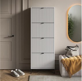 Wózek na buty biały 60x24x168 eliza