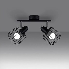 Plafony nowoczesny Celubi, stal - 2 źródło światła 3000K - L.27 x H.19 cm - czarny