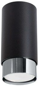 Plafon NERO 12,5 czarny/chrom tuba SOLLUX  LIGHTING