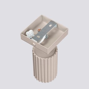 Kinkiet KARBON taupe ryflowany z regulowanym kloszem SOLLUX  LIGHTING