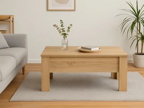 PROMOCJA Stolik kawowy RIWA z wysuwanym blatem 100x50 cm, dąb