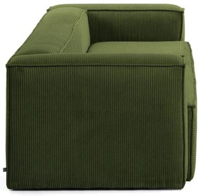 Zielona sztruksowa sofa 240 cm Blok – Kave Home