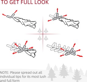 HOMCOM Girlanda świąteczna 1,8 m, dekoracja z 160 końcówkami, Zielona | Aosom PL