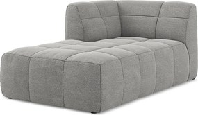 Szezlong lewostronny - z tkaniny bouclé - jasny szary - ALOHA