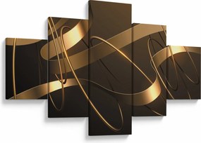 Obraz - Brązowe wstążki (125x70 cm)
