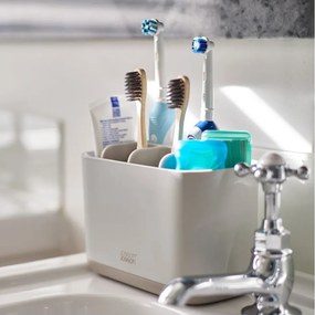 Beżowy plastikowy stojak na szczoteczki do zębów EasyStore – Joseph Joseph