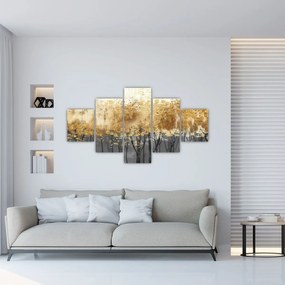 Obraz - Złote drzewa (125x70 cm)