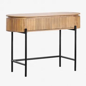 Konsola Do Przedpokoju Z Drewna Mango Analis Naturalna - Sklum