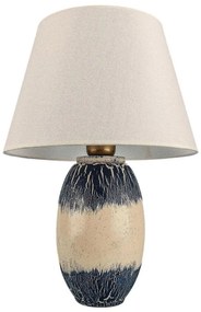 Lampa stołowa RAMZES 1xE27/40W/230V beżowa/niebieska