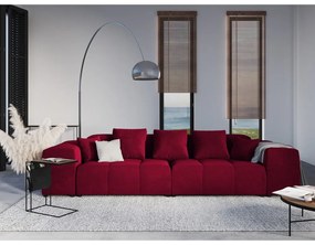 Czerwona aksamitna sofa 320 cm Rome Velvet – Cosmopolitan Design