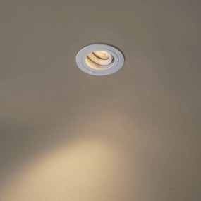 Nowoczesny reflektor wpuszczany biały, obrotowy i uchylny IP44 - Chuck