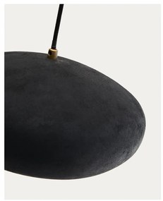 Czarna lampa wisząca z metalowym kloszem ø 30 cm Inda – Kave Home
