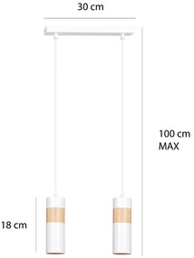 Biała nowoczesna lampa nad stół - D102-Grande