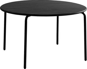 Stół ogrodowy okrągły śr. 110 cm z metalu - Czarny - MIRMANDE marki MYLIA